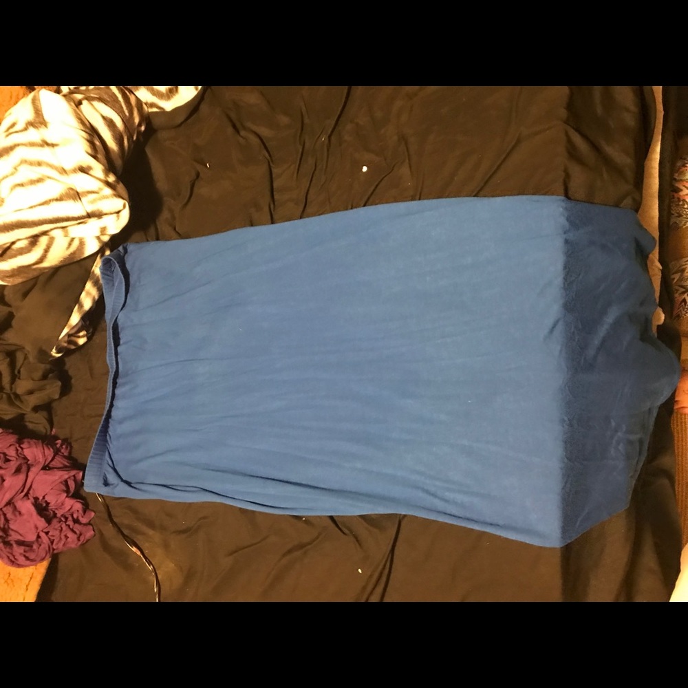 Long blue skirt